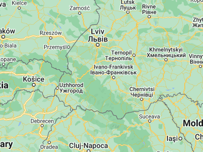 Map showing location of Svarychiv (48.9622, 24.19658)