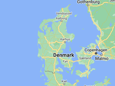 Map showing location of Svejbæk (56.13255, 9.63289)