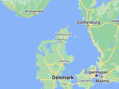 Map showing location of Svenstrup (56.9723, 9.84806)