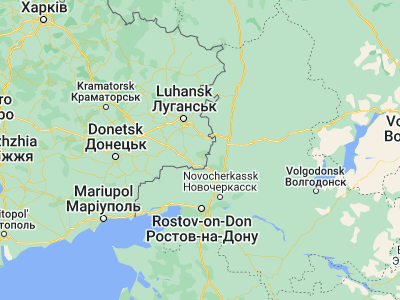 Map showing location of Sverdlovs’k (48.08964, 39.65243)