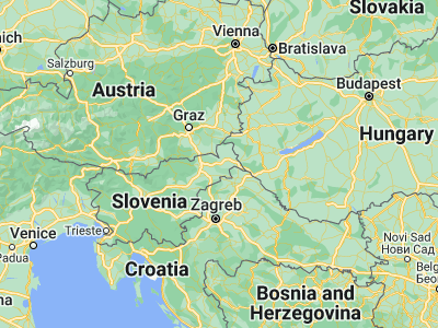 Map showing location of Sveti Jurij ob Ščavnici (46.5695, 16.02347)