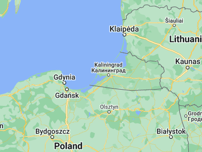 Map showing location of Svetlyy (54.67501, 20.13473)
