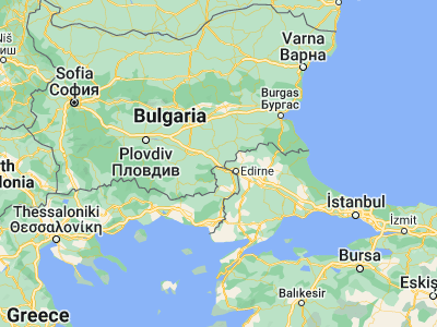 Map showing location of Svilengrad (41.76667, 26.2)