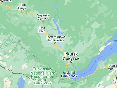 Map showing location of Svirsk (53.08583, 103.3325)