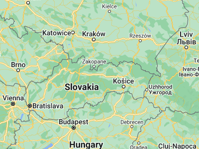 Map showing location of Svit (49.06014, 20.20695)