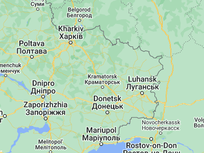 Map showing location of Svyatogorsk (49.03333, 37.56667)