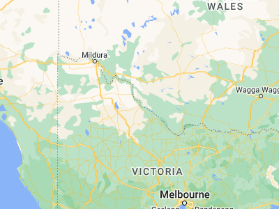 Map showing location of Swan Hill (-35.33781, 143.5544)