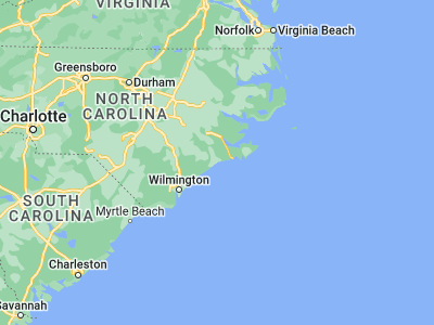 Map showing location of Swansboro (34.68766, -77.11912)
