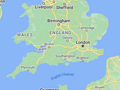 Map showing location of Swindon (51.55797, -1.78116)