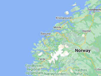 Map showing location of Sykkylven (62.39594, 6.5875)