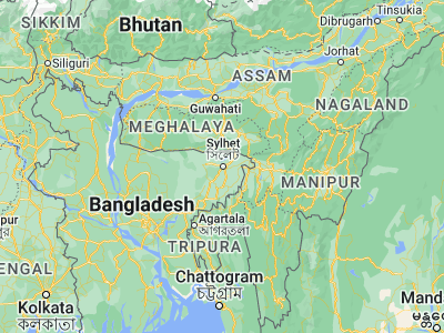 Map showing location of Sylhet (24.89904, 91.87198)