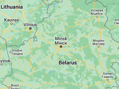 Map showing location of Syomkava (54.0101, 27.441)