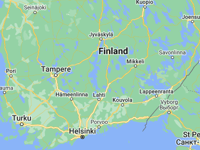 Map showing location of Sysmä (61.5, 25.68333)
