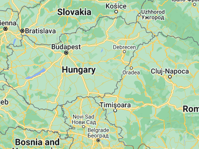 Map showing location of Szarvas (46.86667, 20.55)
