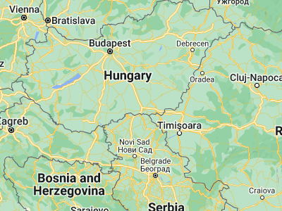 Map showing location of Szatymaz (46.34306, 20.0402)