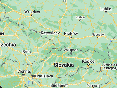 Map showing location of Szczyrk (49.71724, 19.03183)