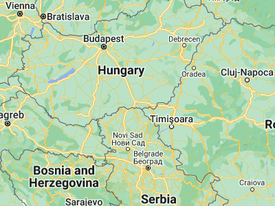 Map showing location of Szeged (46.253, 20.14824)