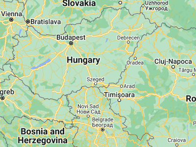 Map showing location of Szegvár (46.5874, 20.22408)