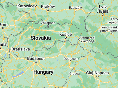 Map showing location of Szendrő (48.4, 20.73333)