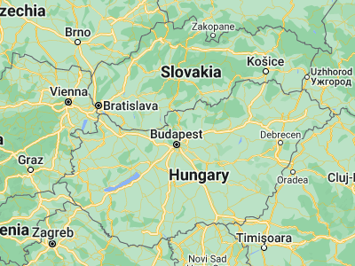 Map showing location of Szentendre (47.66943, 19.07561)