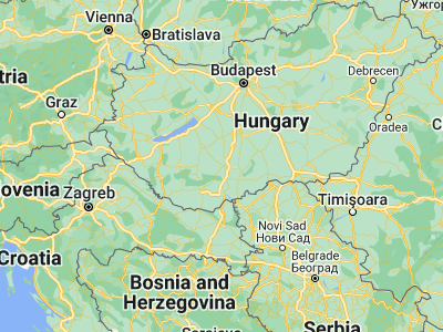Map showing location of Szentgálpuszta (46.37479, 18.62601)