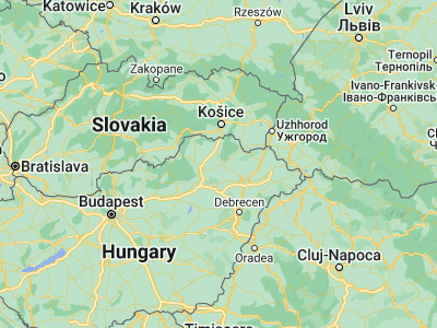 Map showing location of Szerencs (48.16667, 21.2)