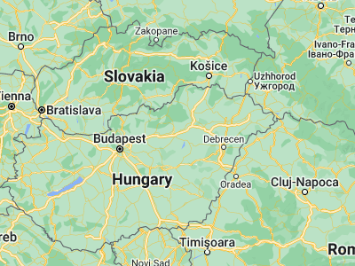 Map showing location of Szihalom (47.76667, 20.48333)