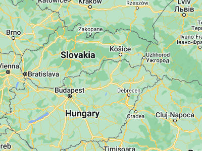 Map showing location of Szilvásvárad (48.1, 20.4)