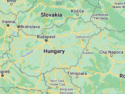 Map showing location of Szolnok (47.18333, 20.2)