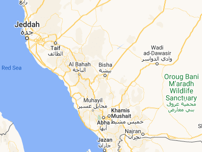 Map showing location of Tabālah (19.95, 42.4)