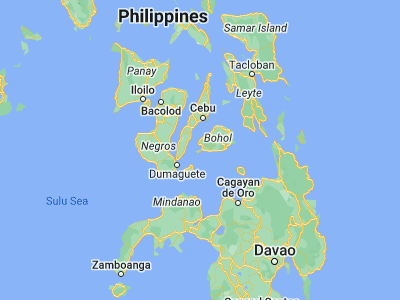 Map showing location of Tabalong (9.62157, 123.81231)
