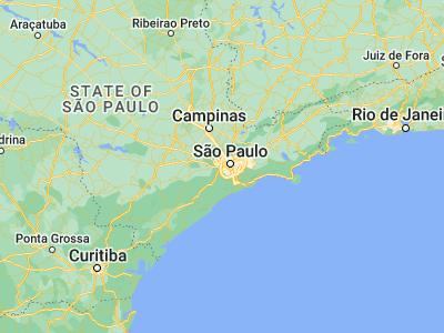 Map showing location of Taboão da Serra (-23.62611, -46.79167)