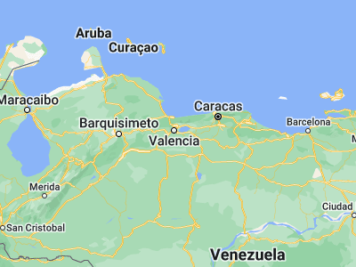 Map showing location of Tacarigua (10.08621, -67.91982)