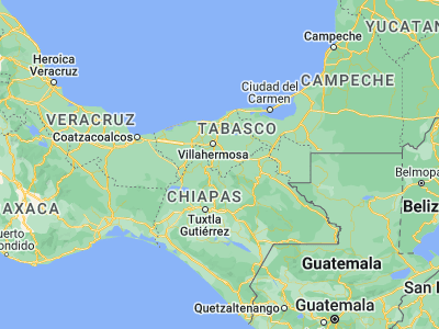 Map showing location of Tacotalpa (17.59487, -92.82635)