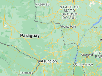 Map showing location of Tacuatí (-23.45, -56.58333)
