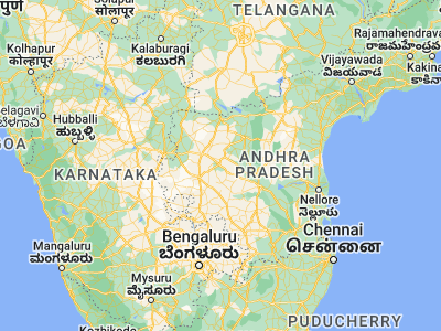 Map showing location of Tādpatri (14.91667, 78.01667)