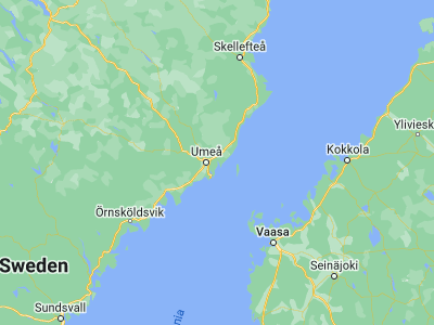Map showing location of Täfteå (63.83333, 20.48333)