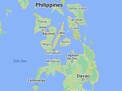 Map showing location of Tagbilaran City (9.65556, 123.85219)