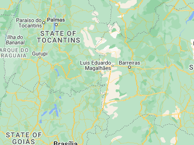 Map showing location of Taguatinga (-12.40389, -46.43611)