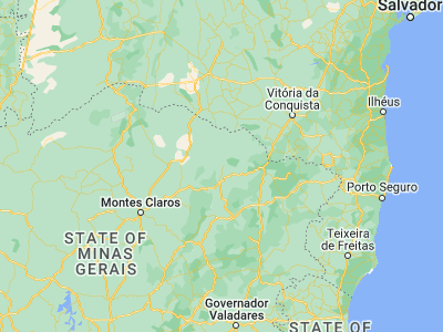 Map showing location of Taiobeiras (-15.80778, -42.23306)