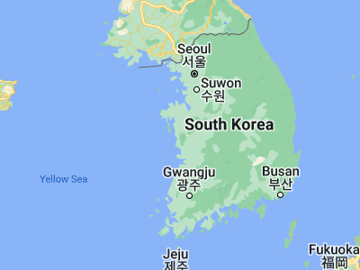Map showing location of Taisen-ri (36.34931, 126.59772)