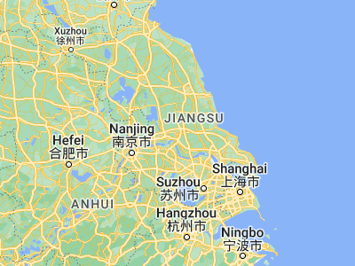 Map showing location of Taizhou (32.49069, 119.90812)