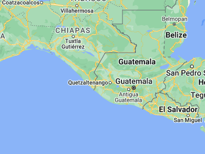 Map showing location of Tajumulco (15.08333, -91.88333)
