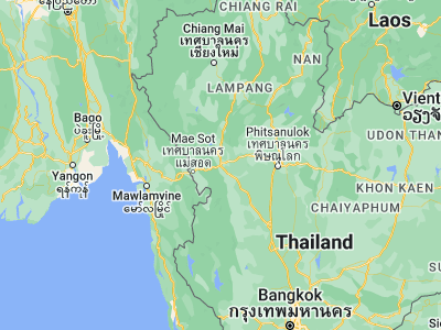 Map showing location of Tak (16.86968, 99.12898)