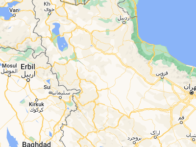 Map showing location of Takāb (36.4009, 47.1133)