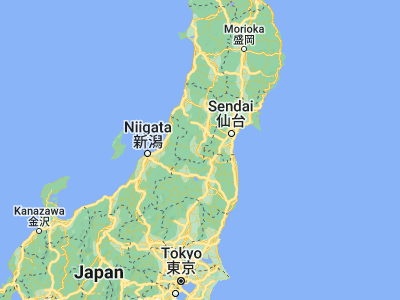 Map showing location of Takahata (38.0025, 140.19111)