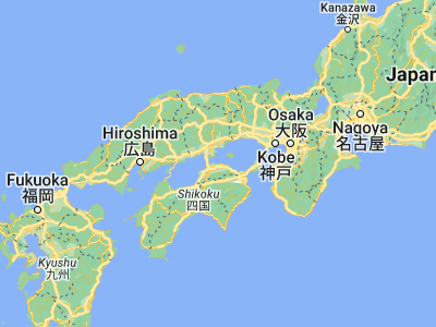 Map showing location of Takamatsu (34.34028, 134.04333)