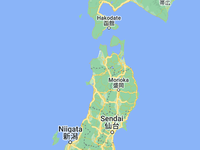 Map showing location of Takanosu (40.22194, 140.36944)