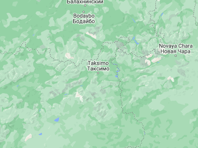 Map showing location of Taksimo (56.34444, 114.87944)