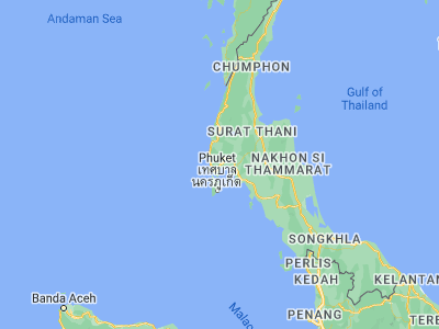 Map showing location of Takua Thung (8.38373, 98.45123)